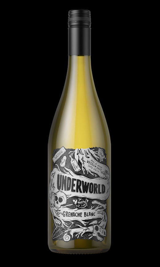 Underworld label design by Biles Hendry