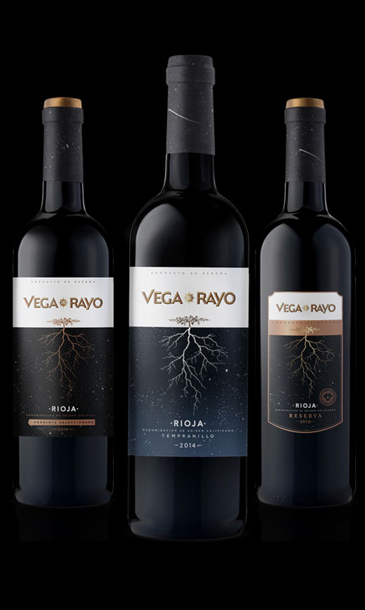 Vega label design by Biles Hendry