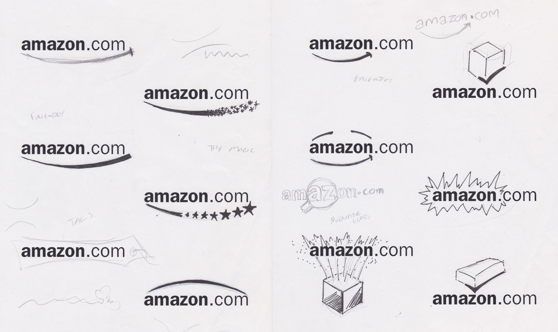 Amazon logo design concepts