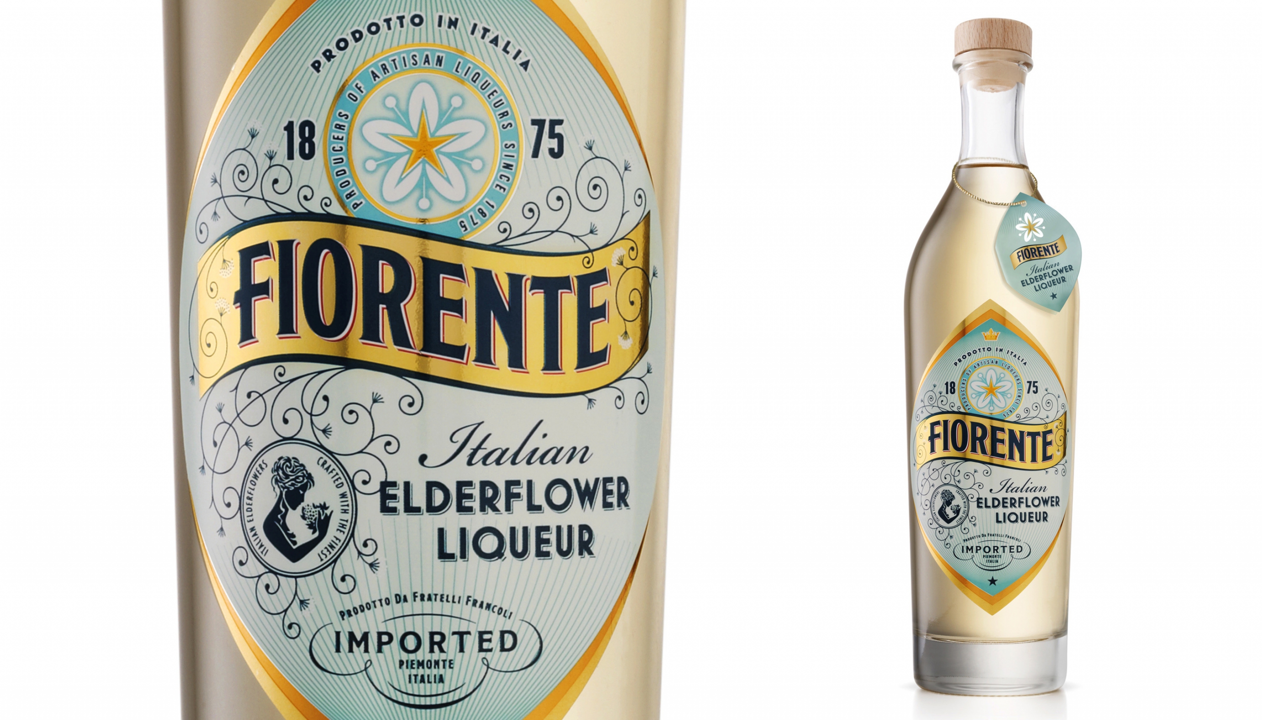 Fiorente logo and bottle design by Bile Hendry