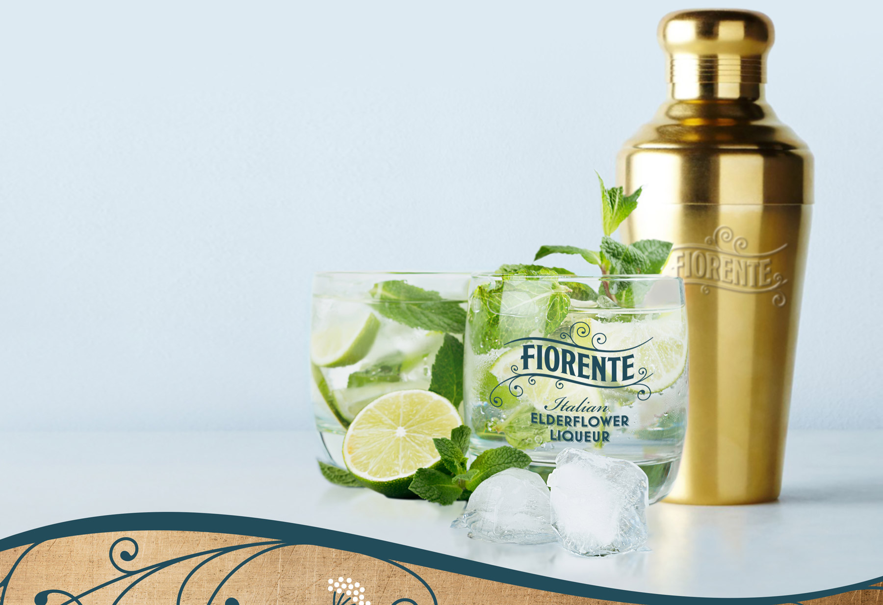 drinks branding for Fiorente by Biles Hendry